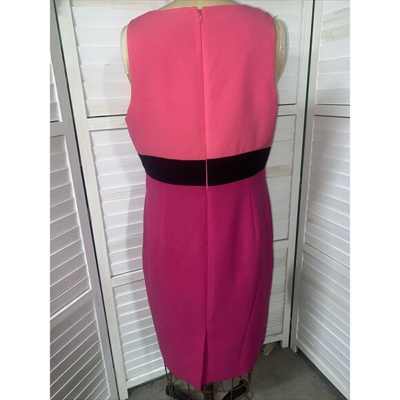 Antonio Melani Women's Pink Knee Sheath Dress Work Career Lined Sleeveless Sz 14 - Picture 5 of 9